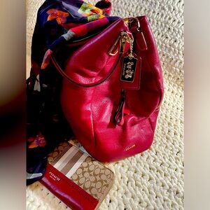 Authentic Red Coach purse